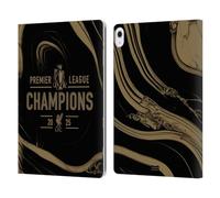 Head Case Designs Officially Licensed Liverpool Football Club Black Marble 2025 Premier League Champions Leather Wallet Case Compatible With Apple iPad Air 13 2024/2025