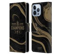 Head Case Designs Officially Licensed Liverpool Football Club Black Marble 2025 Premier League Champions Leather Wallet Case Compatible With Apple iPhone 13 Pro Max