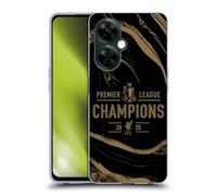 Head Case Designs Officially Licensed Liverpool Football Club Black Marble 2025 Premier League Champions Gel Case [Military Grade Protection] Compatible With OnePlus Nord N30