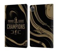 Head Case Designs Officially Licensed Liverpool Football Club Black Marble 2025 Premier League Champions Leather Wallet Case Compatible With Apple iPad Pro 11 2020/2021 / 2022