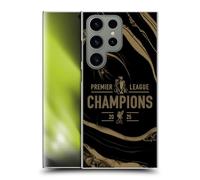 Head Case Designs Officially Licensed Liverpool Football Club Black Marble 2025 Premier League Champions Hard Back Case Compatible With Samsung Galaxy S24 Ultra 5G