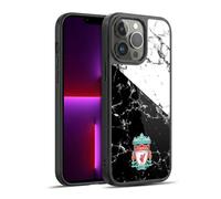Head Case Designs Officially Licensed Liverpool Football Club Black White Crest Marble Gel Armour Case [Military Grade Protection] Compatible With Apple iPhone 13 Pro Max