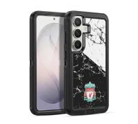 Head Case Designs Officially Licensed Liverpool Football Club Black White Crest Marble Ultra-Armoured Shockproof Case [Military Grade Protection] Compatible With Samsung Galaxy S26 Plus