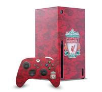 Head Case Designs Officially Licensed Liverpool Football Club Crest Red Camouflage Art Game Console Wrap and Game Controller Skin Bundle Compatible With Xbox Series X