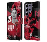 Head Case Designs Officially Licensed Liverpool Football Club Darwin Núñez 2022/23 First Team Leather Wallet Case Compatible with Samsung Galaxy S25 Ultra