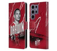 Head Case Designs Officially Licensed Liverpool Football Club Darwin Núñez 2023/24 First Team Leather Wallet Case Compatible with Samsung Galaxy S25 Ultra