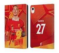 Head Case Designs Officially Licensed Liverpool Football Club Darwin Núñez 2024/25 First Team Leather Wallet Case Compatible With Apple iPad mini (2021/2024)