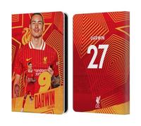 Head Case Designs Officially Licensed Liverpool Football Club Darwin Núñez 2024/25 First Team Leather Wallet Case Compatible With Amazon Kindle 11th Gen (2024)