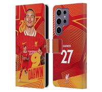 Head Case Designs Officially Licensed Liverpool Football Club Darwin Núñez 2024/25 First Team Leather Wallet Case Compatible with Samsung Galaxy S25 Ultra
