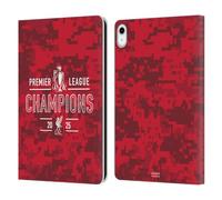 Head Case Designs Officially Licensed Liverpool Football Club Digital Camouflage 2025 Premier League Champions Leather Wallet Case Compatible With Apple iPad 10.9 2022/2025