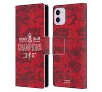 Head Case Designs Officially Licensed Liverpool Football Club Digital Camouflage 2025 Premier League Champions Leather Wallet Case Compatible With Apple iPhone 11