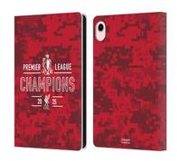 Head Case Designs Officially Licensed Liverpool Football Club Digital Camouflage 2025 Premier League Champions Leather Wallet Case Compatible With Apple iPad mini (2021/2024)