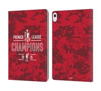 Head Case Designs Officially Licensed Liverpool Football Club Digital Camouflage 2025 Premier League Champions Leather Wallet Case Compatible With Apple iPad Air 13 2024/2025