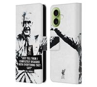 Head Case Designs Officially Licensed Liverpool Football Club Disagree Black Bill Shankly Quotes Leather Wallet Case Compatible With Apple iPhone 17