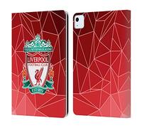 Head Case Designs Officially Licensed Liverpool Football Club Geometric Crest & Liverbird 2 Leather Wallet Case Compatible With Apple iPad Air 11 2020/2022/2024/2025