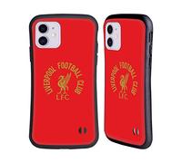 Head Case Designs Officially Licensed Liverpool Football Club Gold LFC On Red Liver Bird Hybrid Case Compatible With Apple iPhone 11