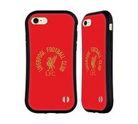 Head Case Designs Officially Licensed Liverpool Football Club Gold LFC On Red Liver Bird Hybrid Case Compatible With Apple iPhone 7/8 / SE 2020 & 2022