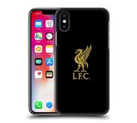 Head Case Designs Officially Licensed Liverpool Football Club Gold Logo On Black Liver Bird Hard Back Case Compatible With Apple iPhone X/iPhone XS