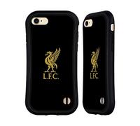 Head Case Designs Officially Licensed Liverpool Football Club Gold Logo On Black Liver Bird Hybrid Case Compatible With Apple iPhone 7/8 / SE 2020 & 2022