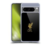 Head Case Designs Officially Licensed Liverpool Football Club Gold Logo On Black Liver Bird Soft Gel Case Compatible With Google Pixel 8 Pro