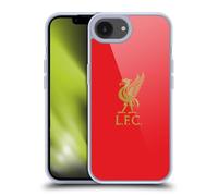 Head Case Designs Officially Licensed Liverpool Football Club Gold Logo On Red Liver Bird Gel Case [Military Grade Protection] Compatible with Apple iPhone 16e and Compatible with MagSafe