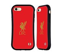 Head Case Designs Officially Licensed Liverpool Football Club Gold Logo On Red Liver Bird Hybrid Case Compatible With Apple iPhone 7/8 / SE 2020 & 2022