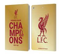 Head Case Designs Officially Licensed Liverpool Football Club Gold Typography 2020 Champions Leather Wallet Case Compatible With Apple iPad 10.2 2019/2020/2021