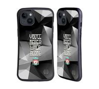 Head Case Designs Officially Licensed Liverpool Football Club Grey Geo Crest You'Ll Never Walk Alone Hybrid Case Compatible With Apple iPhone 15 Plus