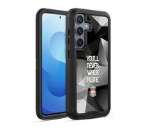 Head Case Designs Officially Licensed Liverpool Football Club Grey Geo Plain Crest You'Ll Never Walk Alone Ultra-Armoured Shockproof Case [Military Grade Protection] Compatible With Samsung Galaxy S25