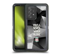 Head Case Designs Officially Licensed Liverpool Football Club Grey Geo Plain Crest You'Ll Never Walk Alone Ultra-Armoured Shockproof Case [Military Grade] Compatible With Galaxy A52 / A52s / 5G (2021)