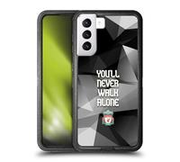 Head Case Designs Officially Licensed Liverpool Football Club Grey Geo Plain Crest You'Ll Never Walk Alone Ultra-Armoured Shockproof Case [Military Grade] Compatible With Samsung Galaxy S21+ 5G