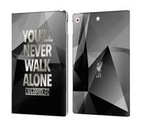 Head Case Designs Officially Licensed Liverpool Football Club Grey Geo Ynwa Plain Liver Bird Ynwa Leather Wallet Case Compatible With Apple iPad 10.2 2019/2020/2021