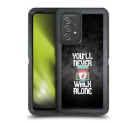 Head Case Designs Officially Licensed Liverpool Football Club Grey Pixel Plain Crest Never Walk Alone Ultra-Armoured Shockproof Case [Military Grade] Compatible With Galaxy A52 / A52s / 5G (2021)