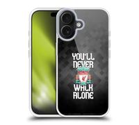 Head Case Designs Officially Licensed Liverpool Football Club Grey Pixel Plain Crest You'Ll Never Walk Alone Gel Case [Military Grade Protection] Compatible With Apple iPhone 17