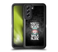 Head Case Designs Officially Licensed Liverpool Football Club Grey Pixel Plain Crest You'Ll Never Walk Alone Ultra-Armoured Shockproof Case [Military Grade] Compatible With Samsung Galaxy S21 FE 5G