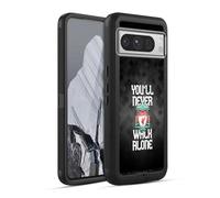 Head Case Designs Officially Licensed Liverpool Football Club Grey Pixel Plain Crest You'Ll Never Walk Alone Ultra-Armoured Shockproof Case [Military Grade] Compatible With Google Pixel 8 Pro