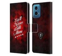 Head Case Designs Officially Licensed Liverpool Football Club Grey Pixel Ynwa Cursive Liver Bird Ynwa Leather Book Wallet Case Cover Compatible With Motorola Moto G34 5G