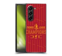 Head Case Designs Officially Licensed Liverpool Football Club Home Kit Pattern 2025 Premier League Champions Hard Back Case Compatible With Samsung Galaxy Z Fold5