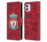 Head Case Designs Officially Licensed Liverpool Football Club Home Red Crest Digital Camouflage Leather Book Wallet Case Cover Compatible With Apple iPhone 11
