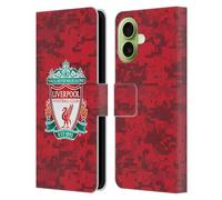 Head Case Designs Officially Licensed Liverpool Football Club Home Red Crest Digital Camouflage Leather Wallet Case Compatible With Apple iPhone 17