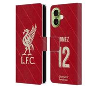 Head Case Designs Officially Licensed Liverpool Football Club Joe Gomez 2021/22 Players Home Kit Group 1 Leather Wallet Case Compatible With Apple iPhone 17