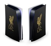 Head Case Designs Officially Licensed Liverpool Football Club Liver Bird Gold On Black Art Vinyl Faceplate Sticker Gaming Skin Decal Cover Compatible With Sony PlayStation 5 PS5 Disc Edition Console