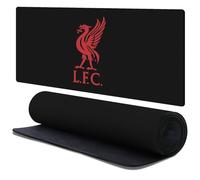 Head Case Designs Officially Licensed Liverpool Football Club Liverbird Black Graphics Gaming Office Desk PC Keyboard Mouse Mat Pad 37.4 x 15.75 x 0.16 inches (900 x 400 mm) - XL