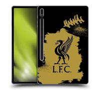 Head Case Designs Officially Licensed Liverpool Football Club Liverbird In Black Graffiti Art Gel Case [Military Grade Protection] Compatible With Samsung Galaxy Tab S8 Plus