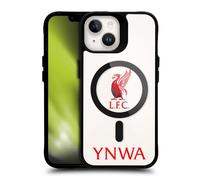 Head Case Designs Officially Licensed Liverpool Football Club Liverbird YNWA Logo Icon Black Shockproof Bumper Case [Military Grade] Compatible with Apple iPhone 14 and Compatible with MagSafe