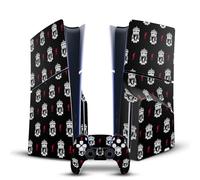 Head Case Designs Officially Licensed Liverpool Football Club Logo Pattern Art Vinyl Sticker Gaming Skin Decal Compatible With Sony PlayStation 5 PS5 Slim Disc Edition Console & DualSense Controller