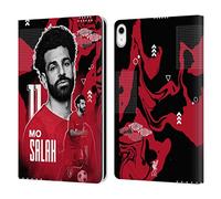 Head Case Designs Officially Licensed Liverpool Football Club Mohamed Salah 2022/23 First Team Leather Wallet Case Compatible With Apple iPad 10.9 2022/2025