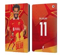 Head Case Designs Officially Licensed Liverpool Football Club Mohamed Salah 2024/25 First Team Leather Wallet Case Compatible With Fire HD 8/Fire HD 8 Plus 2020