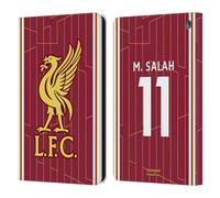 Head Case Designs Officially Licensed Liverpool Football Club Mohamed Salah 2024/25 Players Home Kit Leather Wallet Case Compatible With Fire HD 8/Fire HD 8 Plus 2020