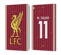 Head Case Designs Officially Licensed Liverpool Football Club Mohamed Salah 2024/25 Players Home Kit Leather Wallet Case Compatible With Apple iPad 10.2 2019/2020/2021